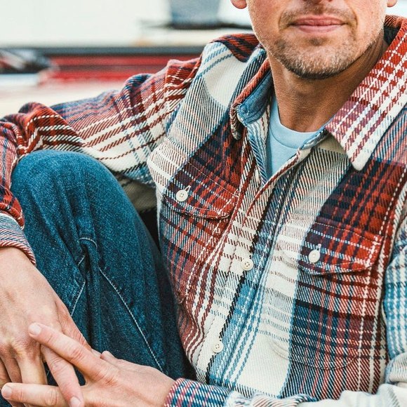 Other - Outerknown Plaid Print Henna Rogue Flannel Shirt